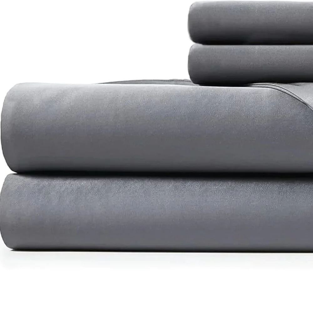 Hotel Sheets Direct 4 Piece Bed Sheet Set Full Size Dark Gray